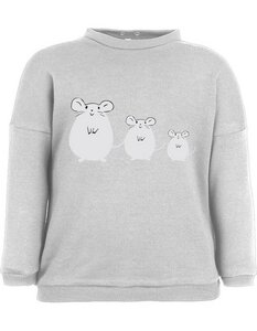 Baby Sweatshirt "Suli" aus Bio-Baumwolle | Grau mit Druck - CORA happywear