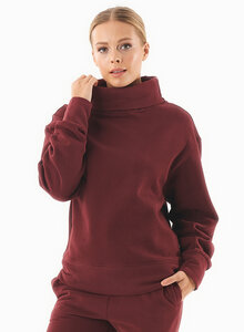 Sweatshirt aus Bio-Baumwolle mit Rollkragen - ORGANICATION