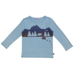 Langarm-Shirt mit Bär und Bergdruck - Enfant Terrible