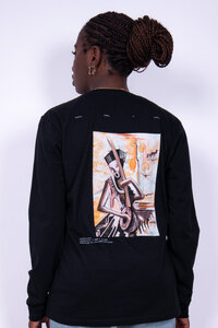 Asante Sanaa - Unisex Longsleeve Shirt aus Bio-Baumwolle "Lazaro" schwarz - Asante Sanaa