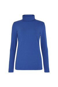 Laila Roll Neck Top Blue - People Tree