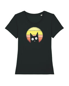 T-Shirt Damen Sunset Cat - watapparel