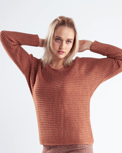 Julia Paris - Pullover aus Baby-Alpaka mit V-Ausschnitt in Pink - Kurzarm-Pullover