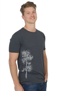 Bambus Shirt Fairwear für Herren "Kiefer" in Moss Green/Charcoal Grau - Life-Tree