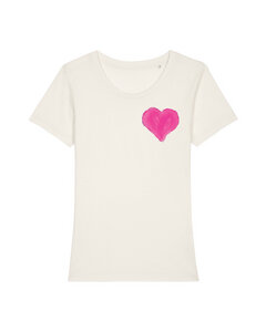 T-Shirt Damen Pink Heart - watapparel