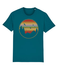 T-Shirt Männer Sunset Berge & Tannen - watapparel