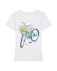 T-Shirt Damen Blaues Damenrad - watapparel