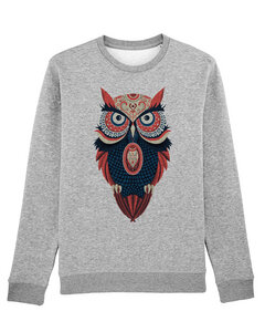 Sweatshirt Unisex Colorful Owl - watapparel