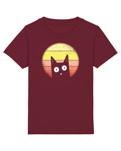 T-Shirt Kinder Sunset Cat - watabout.kids
