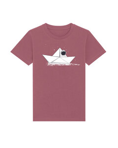 T-Shirt Kinder Astronaut in paper boat - watabout.kids