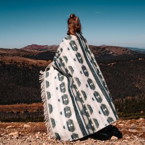 Decke aus Wolle SEQUOIA für Drinnen & Draußen | 100% Schurwolle - Steppenwolle