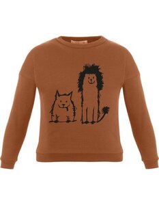 Kinder Sweater aus Bio-Baumwolle "Suli" | kupfer mit Druck - CORA happywear