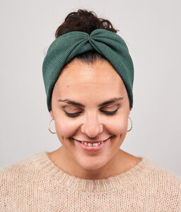 Stirnband Rippe Bow aus Bio Baumwolle - obumi