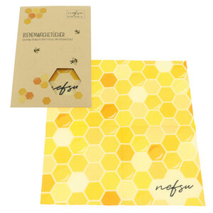 Bio - Bienenwachstücher I 25x25 cm I Einzel oder 3-er Set - nefsu - no excuse for single use