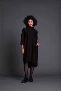 Kleid Kiana aus Wollwalk (durch Kalandrieren glattere Oberfläche) - Elemente Clemente