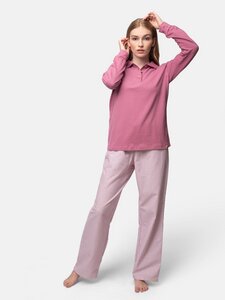 Damen Langarm-Shirt mit Polo-Kragen, GOTS-zertifiziert - greenjama