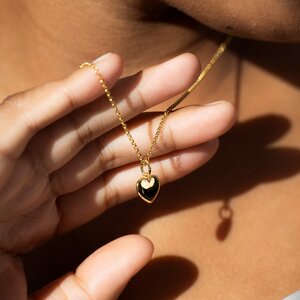 Kette My Love Herz - 925 Silber/18k Gold Vermeil - 3 Längen - MOANINA