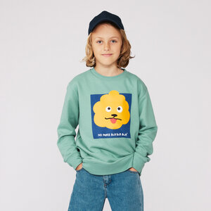 Kids Sweatshirt "No more Blabla" türkis - Greenpeace Warenhaus