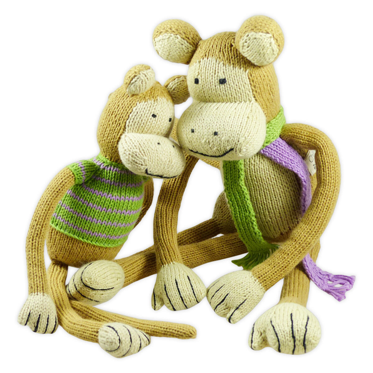 WILD REPUBLIC Hanging Monkey Plüschtier – 50 Cm, Mit Klettverschluss-Händen, ökologisch