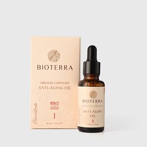 Anti-Aging Öl Bio Vegan 30ml Anti-Falten Gesichtspflege, straffendes Gesichtsöl – Naturkosmetik für alle Hauttypen - Bioterra