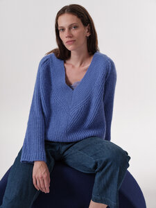 Pullover mit V-Ausschnitt aus Alpakawolle - LANIUS