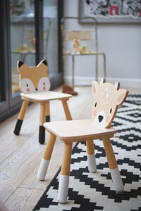 Kleine Kinderstühle aus Gummibaumholz-verschiedene Motive - Tender Leaf Toys