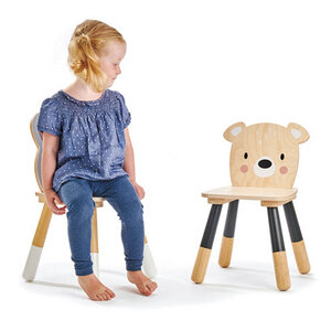 Kleine Kinderstühle aus Gummibaumholz-verschiedene Motive - Tender Leaf Toys