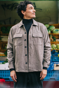 Hemdjacke - Lennox Melange Wool Overshirt - mit Biowolle & recyceltem Polyester - By Garment Makers