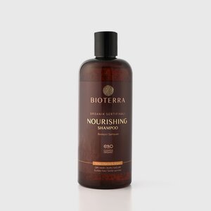 Nährendes Bio Shampoo 400ml - für sprödes und geschädigtes Haar, Anti Haarbruch - mit Arganöl und Sheabutter - Bioterra