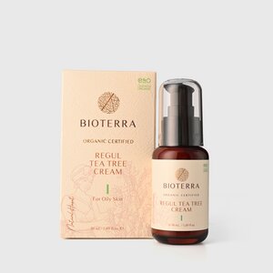 Ausgleichende Teebaum Creme 50 ml reguliert die Talgbildung, hilft wirksam gegen Hautunreinheiten vorzubeugen - Bioterra