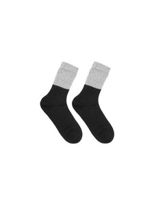 Socken mit Kontrast aus Bio-Baumwolle und Bio-Schurwolle - LANIUS