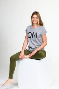 Yoga OM Shirt kurzarm - Bio-Baumwolle - YogiLiebe
