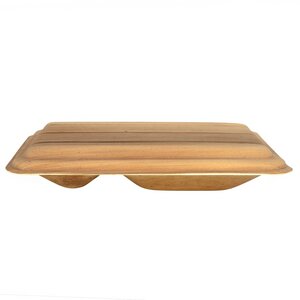 Palmblatt Take-Away-Box rechteckig zweifach unterteilt 26 x 18 x 4,5 cm Lunchbox Menübox Einweg - Wisefood