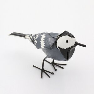 Bachstelze - Vogel aus Recycling-Metall zur Gartendekoration - Mio Moyo