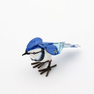 Blauhäher - Vogel aus Recycling-Metall zur Gartendekoration - Mio Moyo