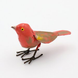 Feuerfink - Vogel aus Recycling-Metall zur Gartendekoration - Mio Moyo