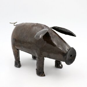 Schwein aus Recycling-Metall zur Dekoration - Mio Moyo