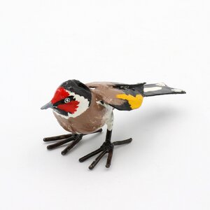 Stieglitz - Vogel aus Recycling-Metall zur Gartendekoration - Mio Moyo