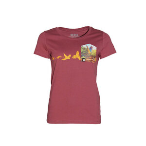 Damen T-Shirt Rundhals aus Bio-Baumwolle "Papafly BT" Rot von Fädd - FÄDD