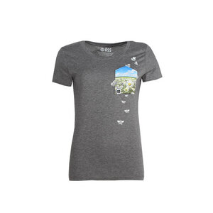 Damen T-Shirt Rundhals aus Bio-Baumwolle "Hause BT" Grau von Fädd - FÄDD