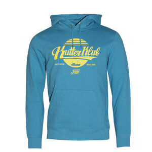 Herren Sweatshirt Hoodie Bio-Baumwolle "Kutter Klub Supertrocken" Blau - FÄDD