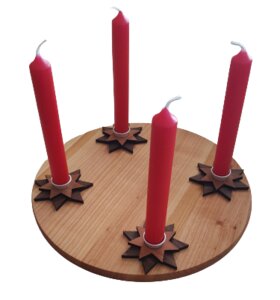 Adventskranz – Stern Kerzenhalter – Weihnachtsdekoration - Adventsgesteck - ReineNatur