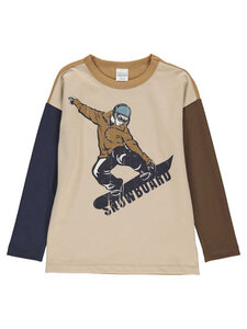 Kinder Langarm-Shirt Snowboard Bio-Baumwolle - Fred's World by Green Cotton