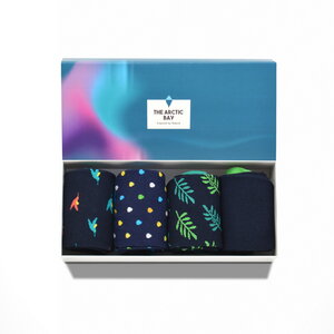 Die Arctic Box - Tiefblaue-Edition - 4 Paar Socken - The Arctic Bay