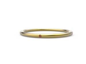 Ring REMEMBER, Gold 585, 14 karat, farbiger Diamant, Größe 48 - 60, Handmade  - Jonathan Radetz Jewellery