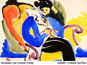 Poster / Leinwandbild / Kunst - Henry Lyman Saÿen: Frau auf Stuhl - Photocircle