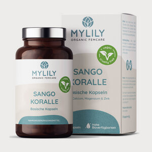Sango Koralle - Calcium, Magnesium, Zink - 90 Kapseln - vegan, hochdosiert, pflanzlich - MYLILY - Organic Femcare