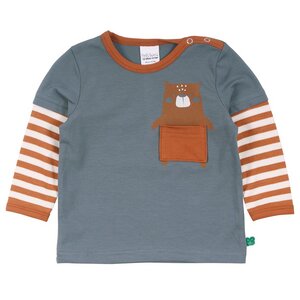 "Green Cotton" T-Shirt Bär Layer-Look - Fred's World by Green Cotton