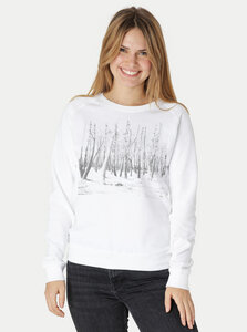Damen Sweatshirt Woodland - Peaces.bio - handbedruckte Biomode