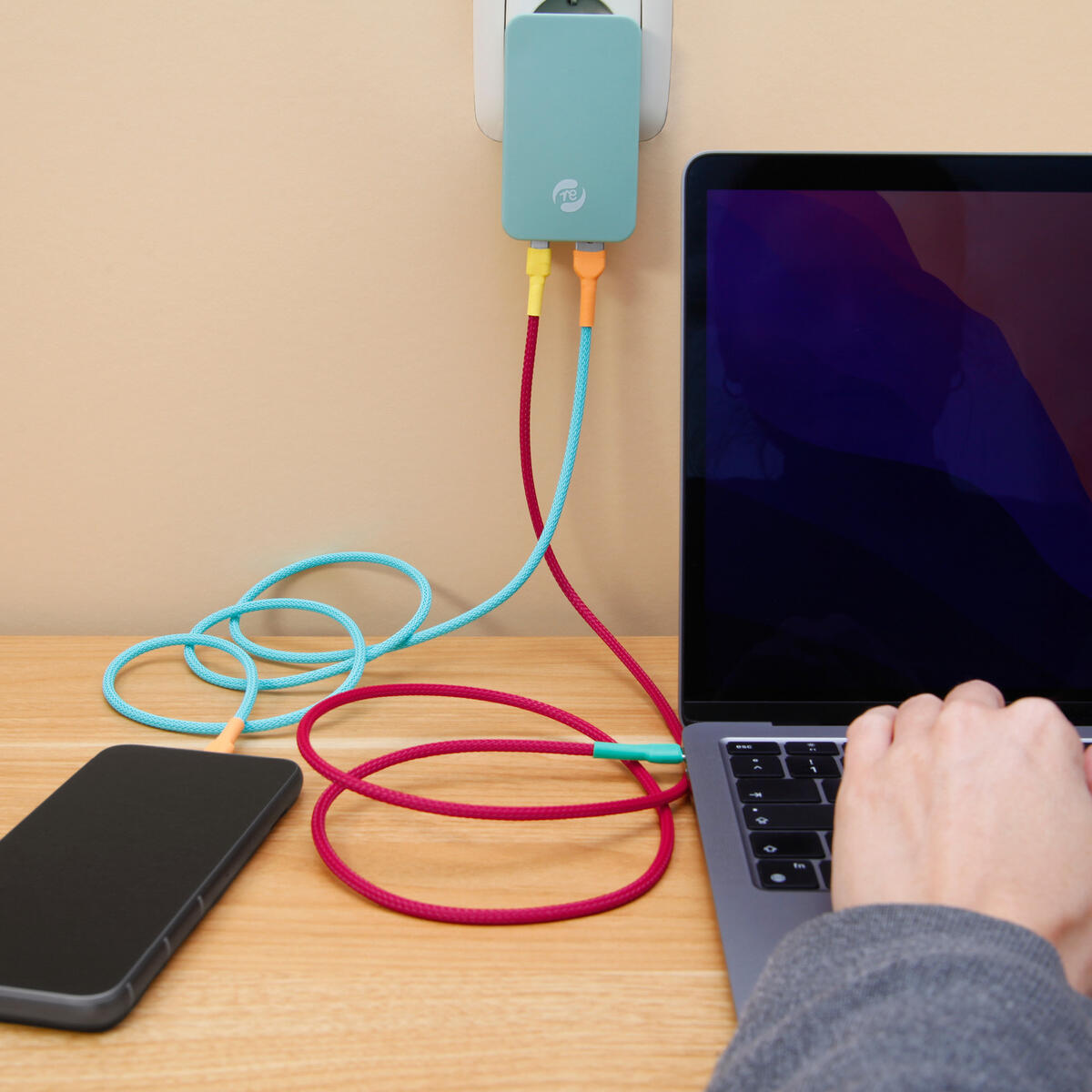 recable - recable Adapter USB-C zu Lightning (iPhone-kompatibel) in orange